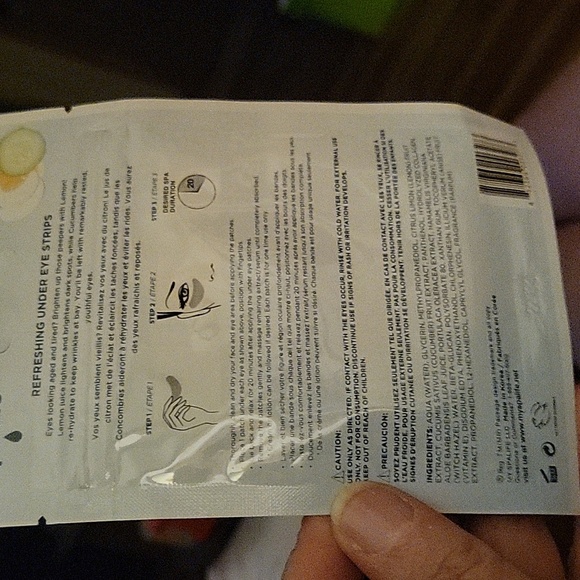 SpaLife Brightening Under Eye Strips with Cucumber & Lemon Extract 12 Treatments - Picture 2 of 2